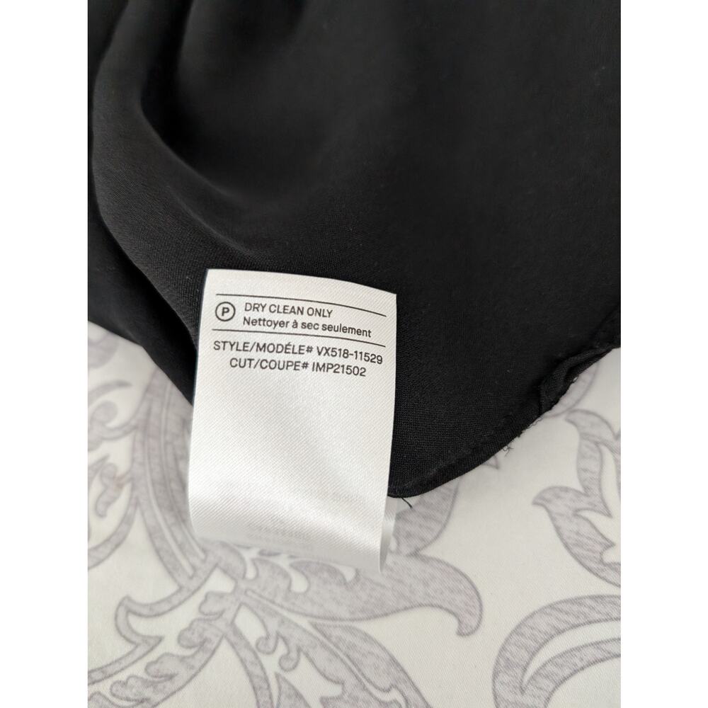 vince black silk button down blouse size 2 - Picture 7 of 8